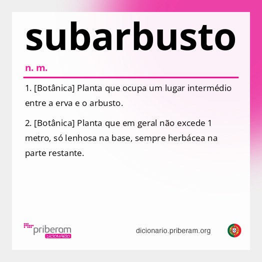 Significado de subarbusto