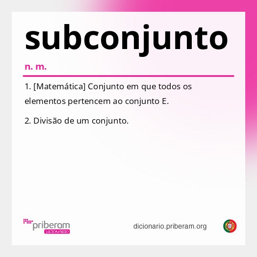 Significado de subconjunto