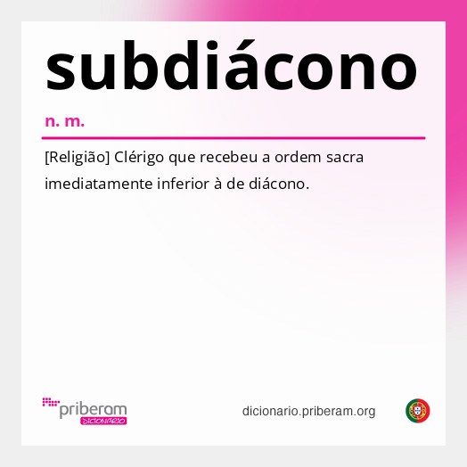 Significado de subdiácono