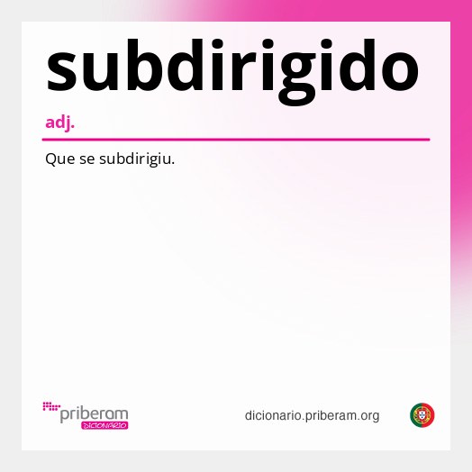 Significado de subdirigido