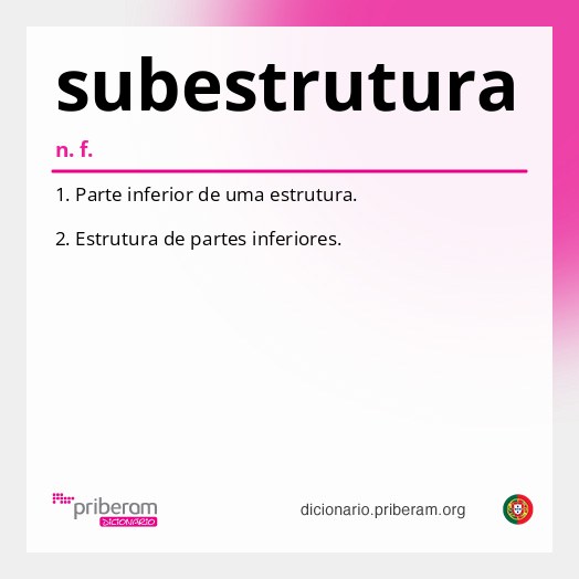 Significado de subestrutura