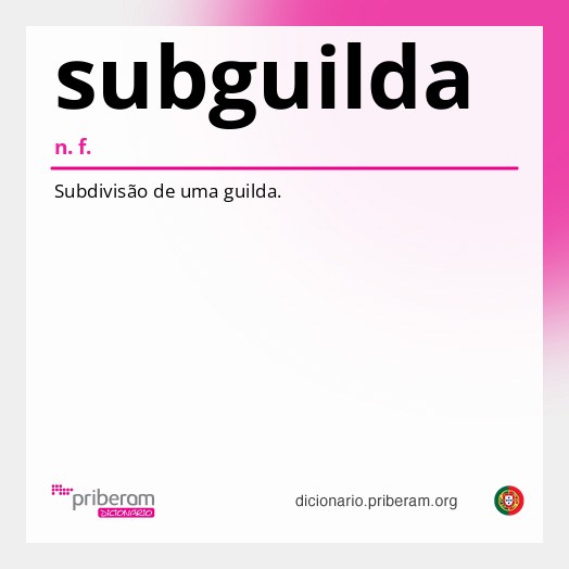 Significado de subguilda
