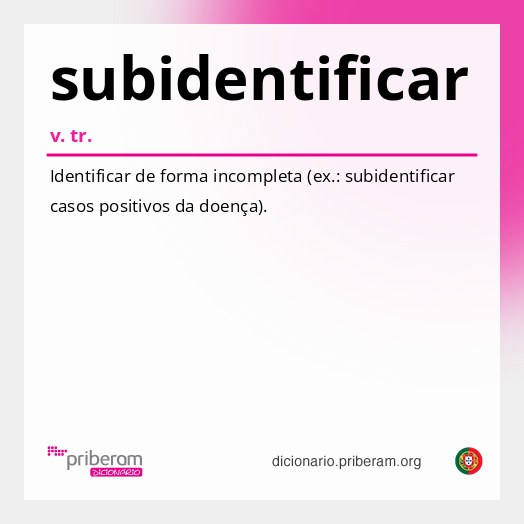 Significado de subidentificar