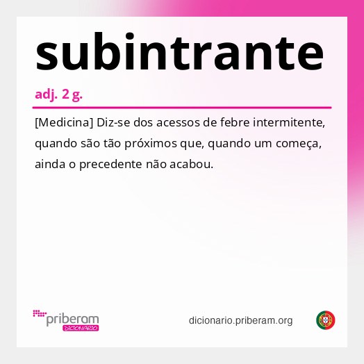 Significado de subintrante