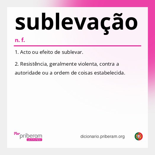 Significado de sublevação