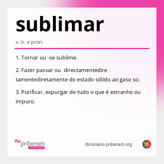 Significado de sublimar
