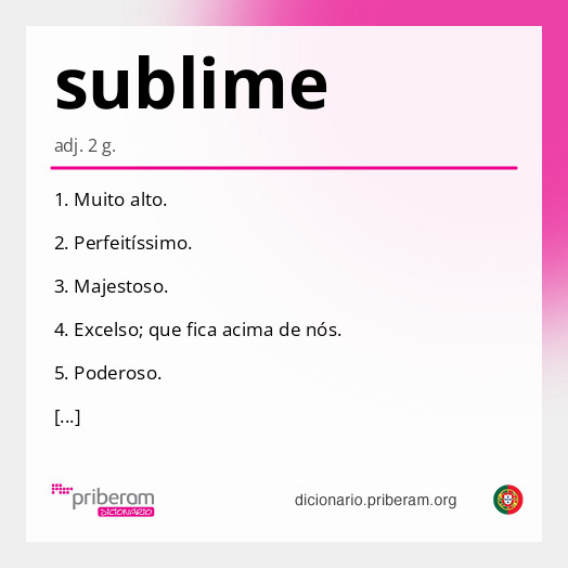 Significado de sublime