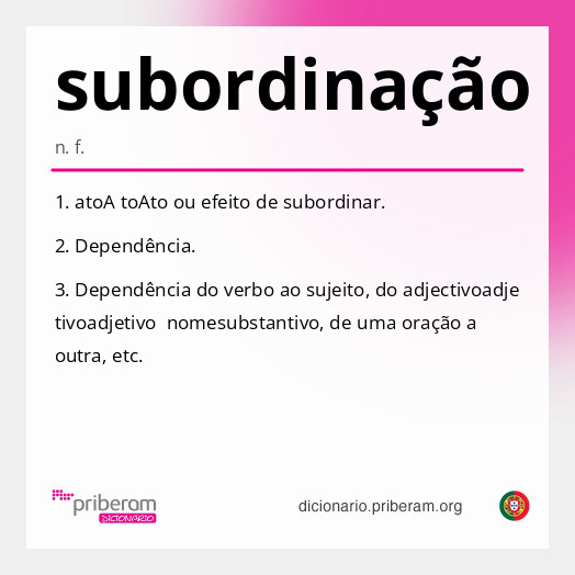 Significado de subordinação