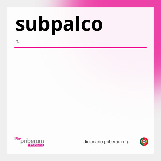 Significado de subpalco