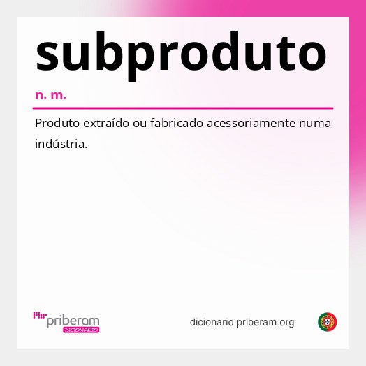 Significado de subproduto