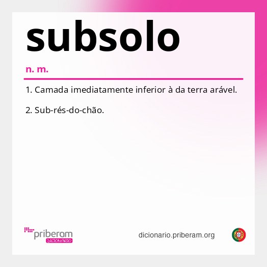 Significado de subsolo