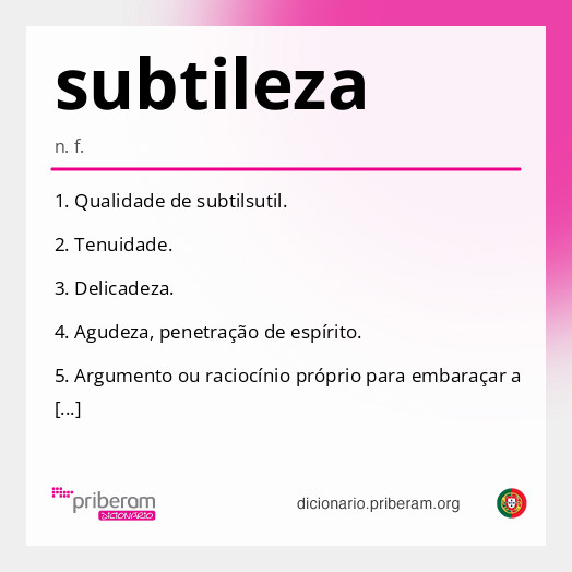 Significado de subtileza