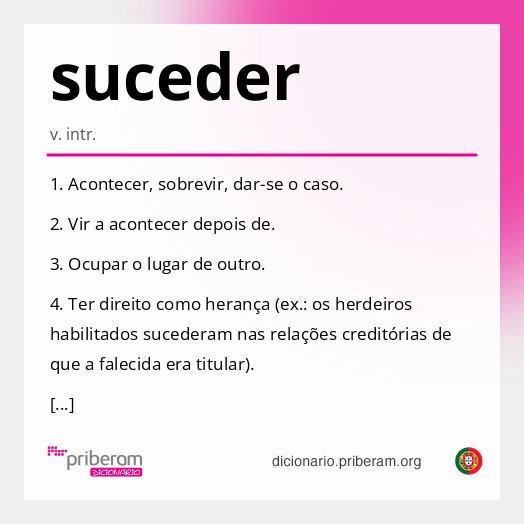 Significado de suceder