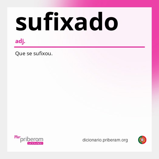 Significado de sufixado