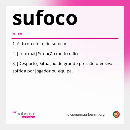 Significado de sufoco