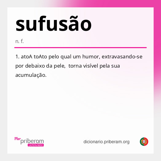 Significado de sufusão