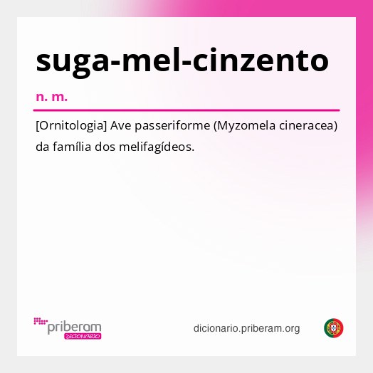 Significado de suga-mel-cinzento