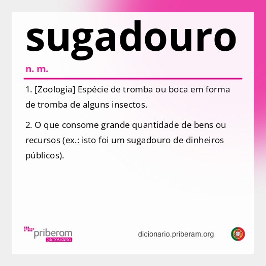 Significado de sugadouro