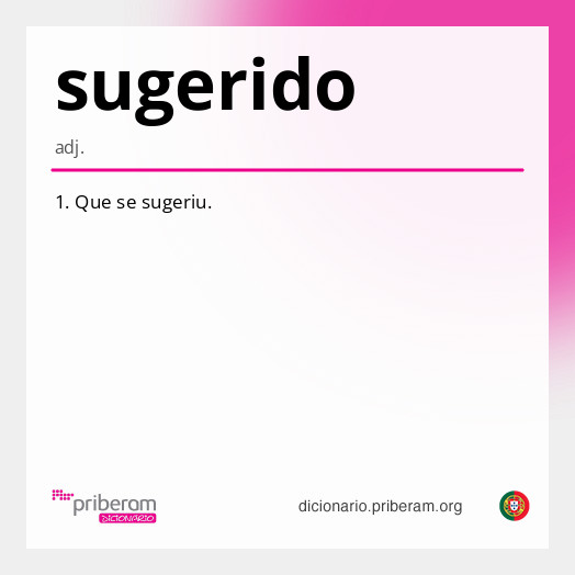 Significado de sugerido