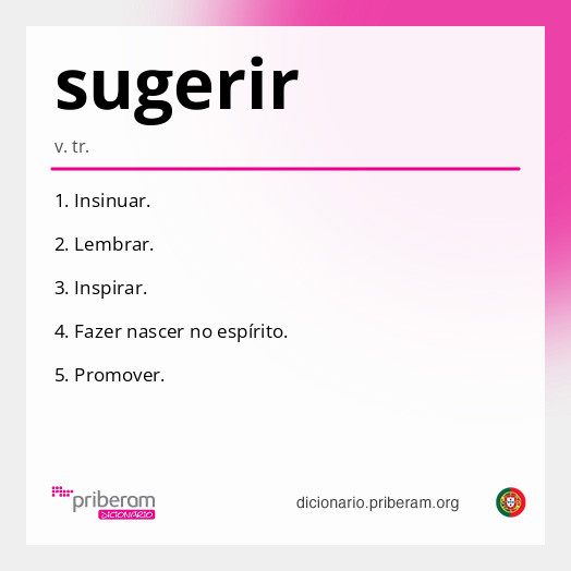 Significado de sugerir