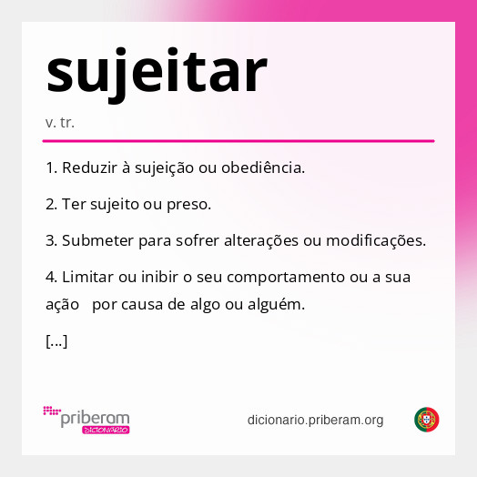 Significado de sujeitar