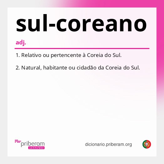 Significado de sul-coreano