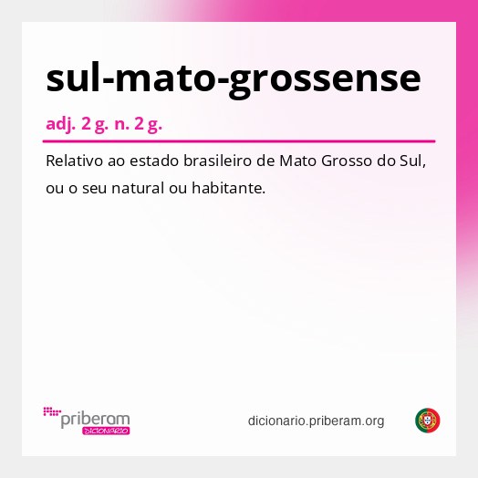 Significado de sul-mato-grossense