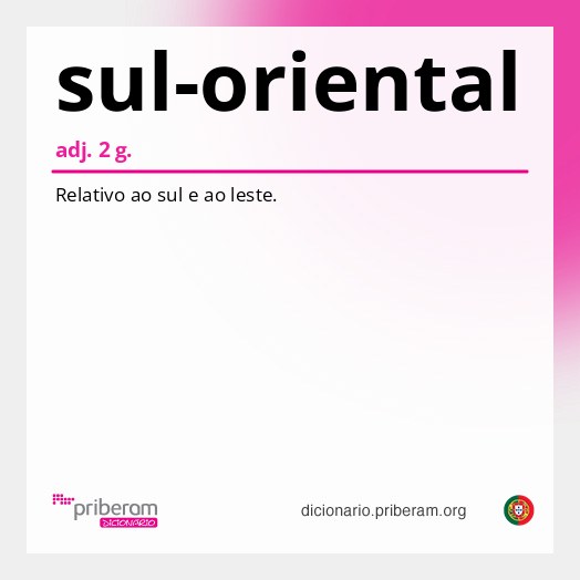 Significado de sul-oriental