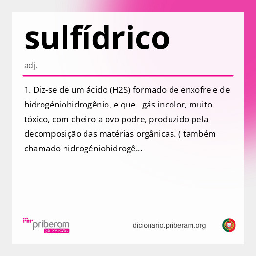 Significado de sulfídrico