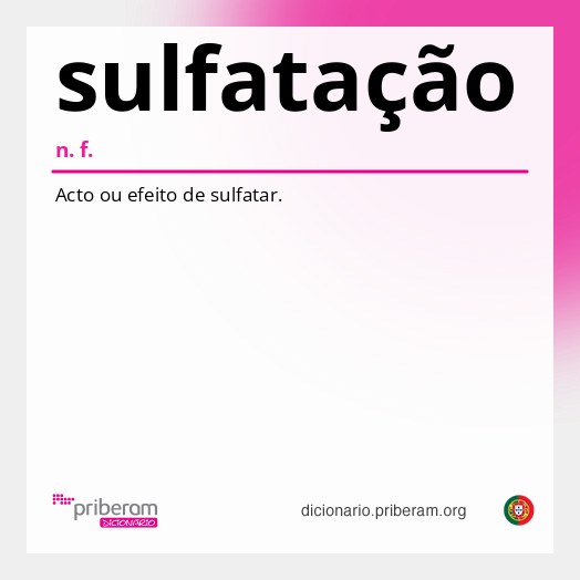 Significado de sulfatação