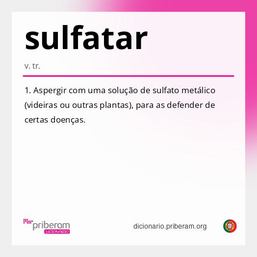 Significado de sulfatar