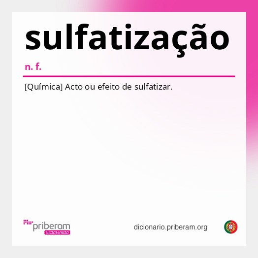 Significado de sulfatização