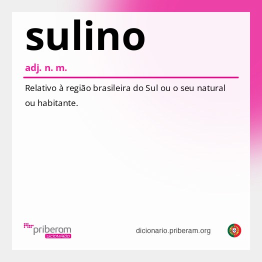 Significado de sulino