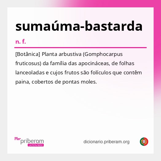 Significado de sumaúma-bastarda