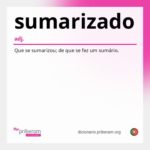 Significado de sumarizado