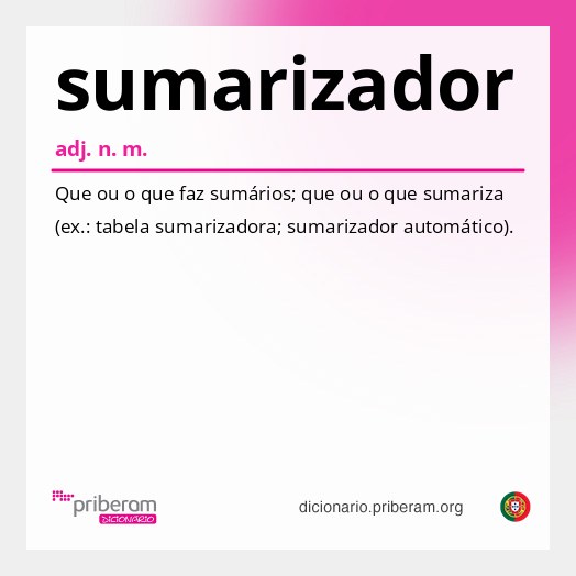 Significado de sumarizador