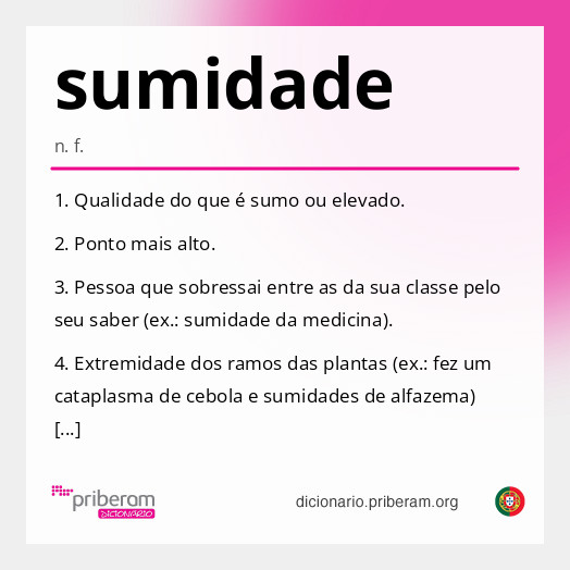Significado de sumidade