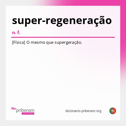 Significado de super-regeneração