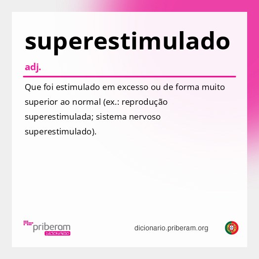 Significado de superestimulado
