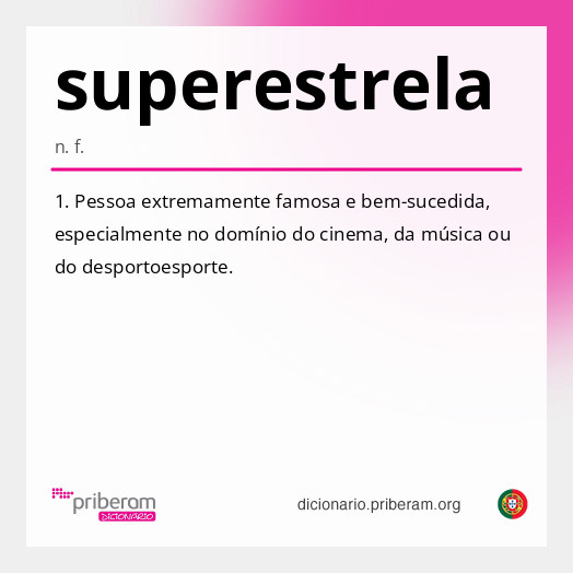 Significado de superestrela