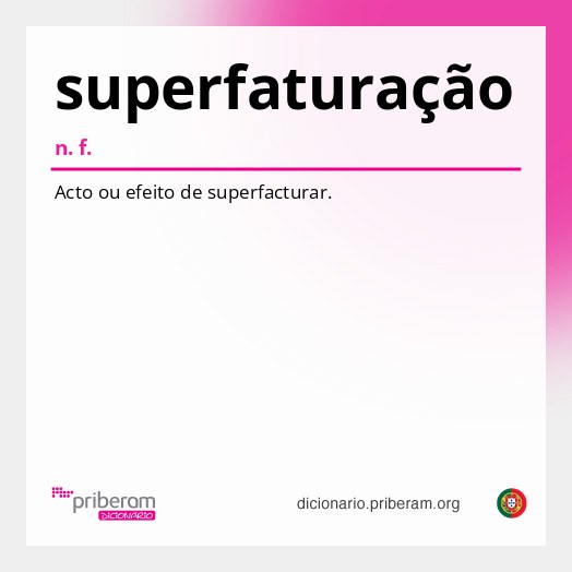 Significado de superfaturação