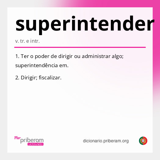 Significado de superintender