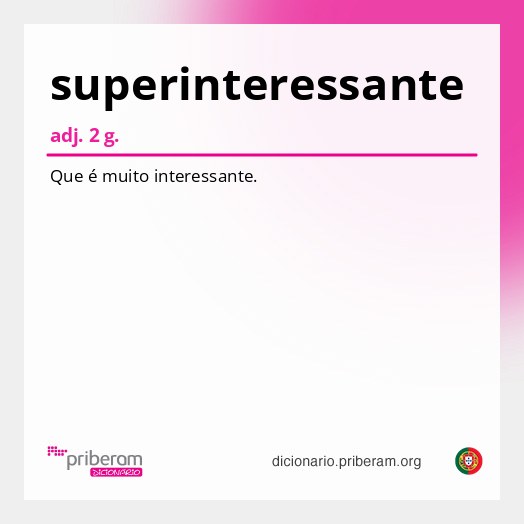 Significado de superinteressante