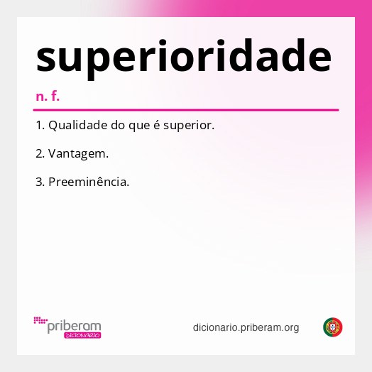 Significado de superioridade