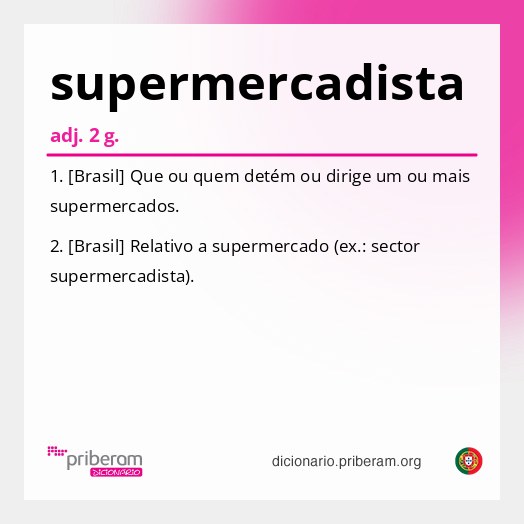 Significado de supermercadista