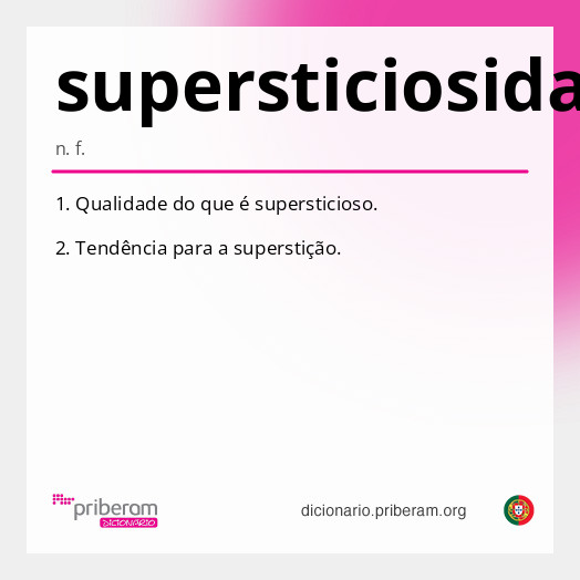 Significado de supersticiosidade