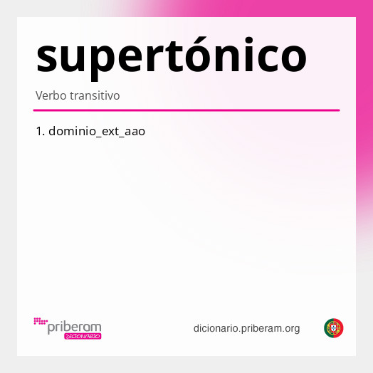 Significado de supertónico