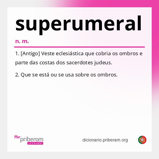 Significado de superumeral