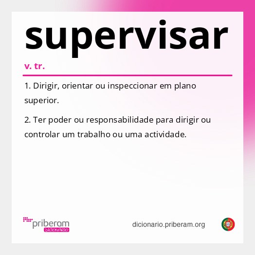 Significado de supervisar