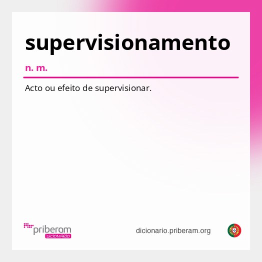 Significado de supervisionamento